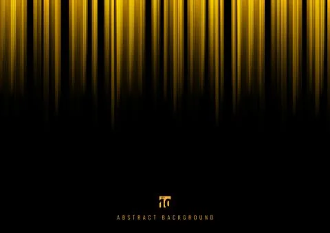 Abstract yellow stripe vertical lines light on black background イラスト素材