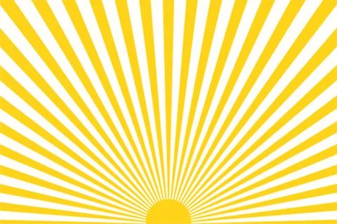 Abstract yellow sun rays background in pop art style for your design, stock v Stock Illustration