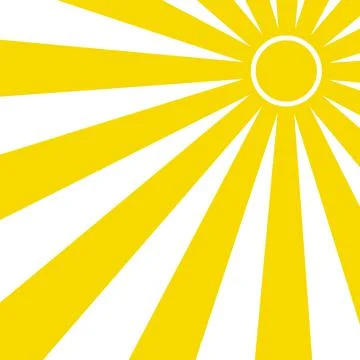 Abstract yellow sun rays. Summer vector sunray illustration Stock Illustration