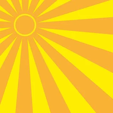Abstract yellow sun rays. Summer vector sunray illustration Stock Illustration