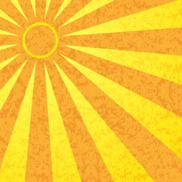 Abstract yellow sun rays. Summer vector sunray illustration Stock Illustration