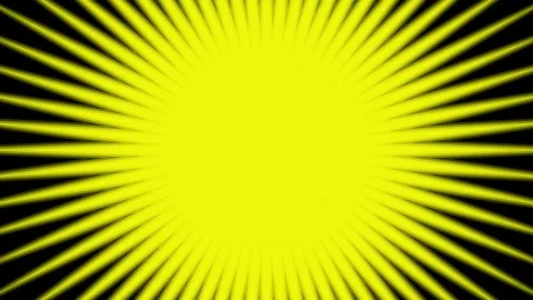 Abstract Yellow Sunburst Pattern with Rotating Black Stripes Stock Footage 319757918