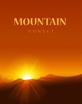 Abstract yellow sunset with defocused lights Stock Illustration
