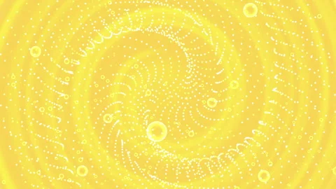 Abstract Yellow Swirling Particles Vortex Background Animation Video stock 341603126
