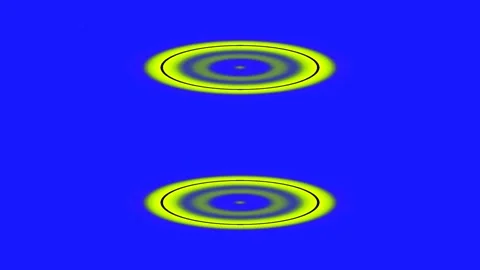 Abstract yellow target crosshairs sequence on royal blue background Stock Footage 335462511