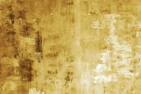 Abstract yellow textured background with rough brush strokes and artistic g.. Stock Illustration