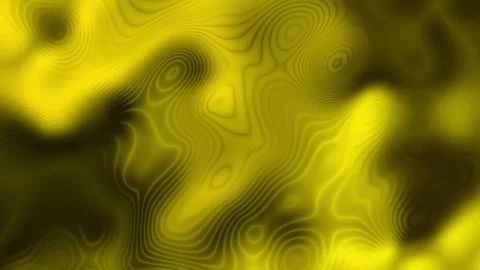 Abstract Yellow Topographic Wave Gradient Motion Background Loop Stock Footage 341171551