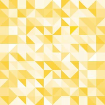 Abstract yellow triangle and square in yellow or white color pattern, Vector Stock Illustration