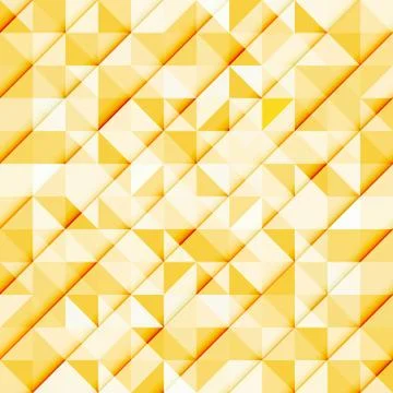 Abstract yellow triangle and square in yellow or white color pattern, Vector Stock Illustration