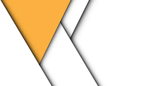 Abstract yellow triangle white geometric shadow design modern futuristic back Stock Illustration