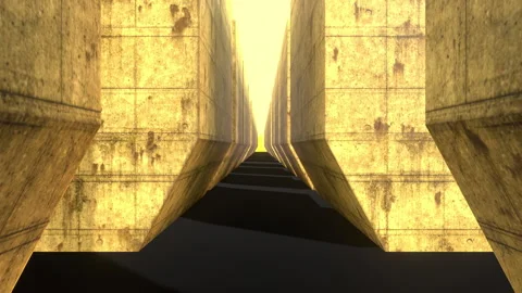 Abstract Yellow Tunnel 스톡 동영상 336005815