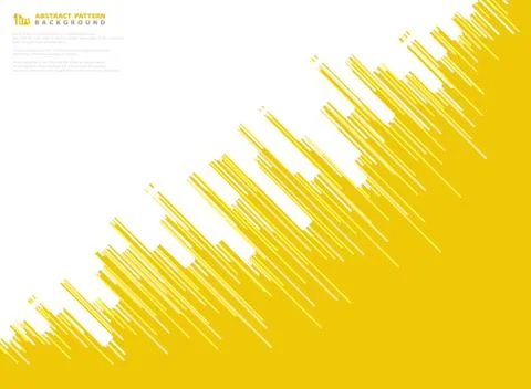 Abstract yellow vector stripe line pattern design technology background. Illustrazione stock