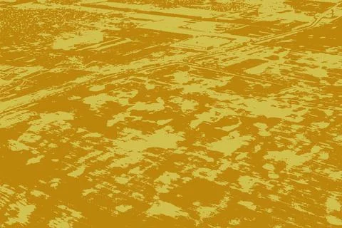 Abstract yellow vector texture depicting a rough, aerial landscape pattern Stock Illustration