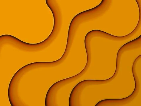 Abstract yellow wave background Stock Illustration