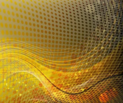 Abstract yellow wave Stock Illustration