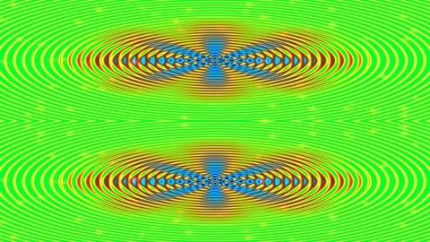 Abstract yellow wave pattern background with vibrant red concentric ripples.. Stock Footage 336258993