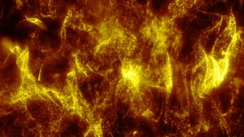 Abstract yellow waves and smoke from particles of energy magical bright glo.. Stock Illustration
