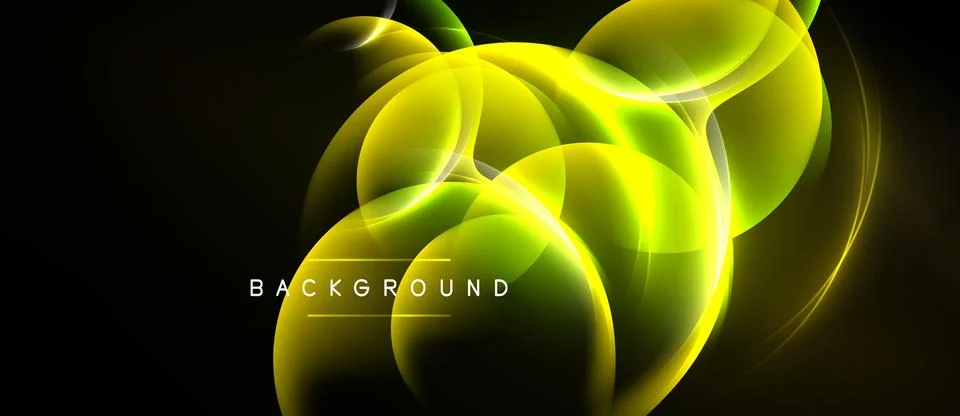 Abstract yellow waves, glowing lines, dark background. Modern design element, Stock Illustration