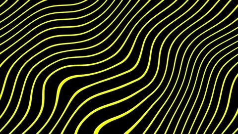Abstract Yellow Wavy Lines on Black Background image Stock Footage 317452375