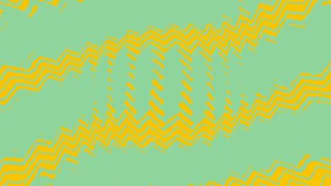 Abstract yellow wavy lines on light green background Stock Illustration