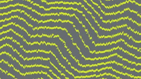 Abstract yellow wavy lines pattern on a dark grey background Stock Illustration