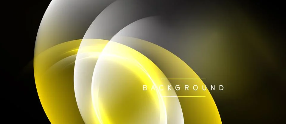 Abstract yellow, white layers create dynamic glowing effect. Modern design 库存插图