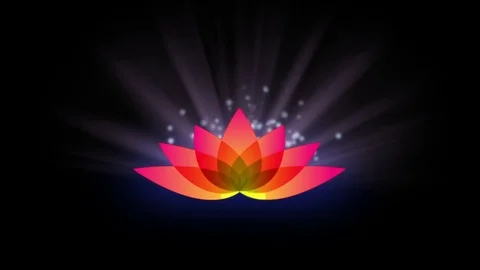 Abstract Yoga background with lotus Stock Footage 81160079