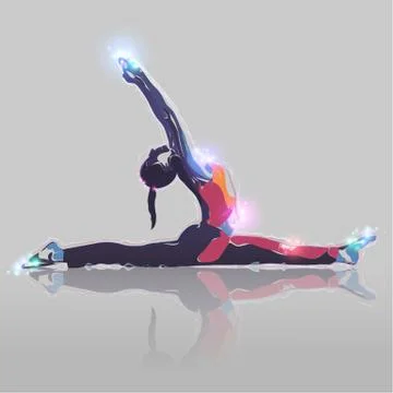 Abstract yoga Stock Illustration