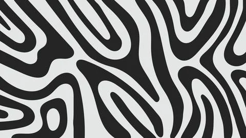 Abstract zebra pattern waves retro 60s 70s background. Vector illustration. Stock Illustration