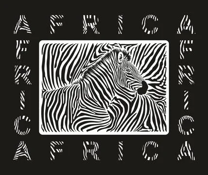 Abstract zebra skin texture background Stock Illustration