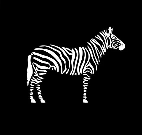 Abstract zebra standing vector Stock Illustration