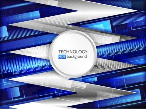 Abstract zig-zag effect technological background Stock Illustration