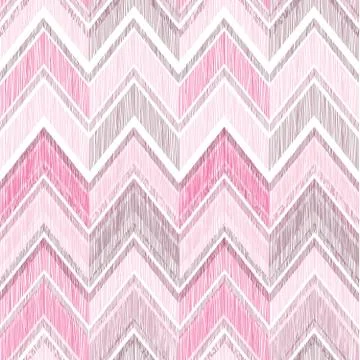 Abstract zig zag geometric tiled pattern. Fabric doodle line orn Stockillustratie