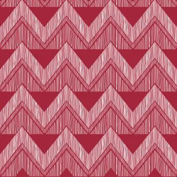 Abstract zig zag geometric tiled pattern. Fabric doodle line ornament. Line.. Stock Illustration