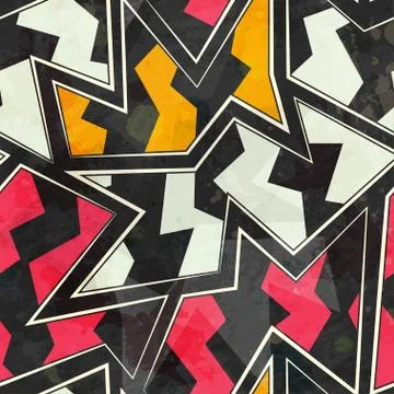 Abstract zigzag geometric seamless pattern Stock Illustration