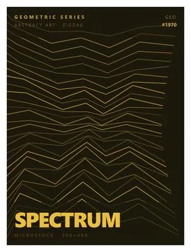 Abstract zigzag lines on dark background cover design geometric series. Stock Illustration