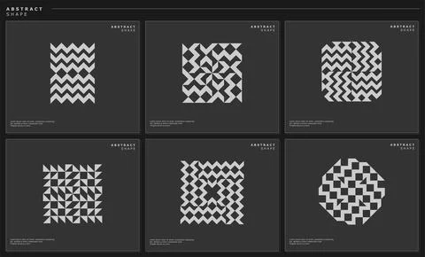 Abstract zigzag lines design template set. Modern stripe line graphic vector. Stock Illustration