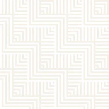 Abstract ZigZag Parallel Stripes. Stylish Ornament. Vector Seamless Pattern Stock Illustration