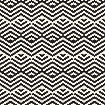 Abstract ZigZag Parallel Stripes. Stylish Ethnic Ornament. Vector Seamless .. Stockillustratie