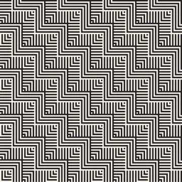 Abstract ZigZag Parallel Stripes. Stylish Ethnic Ornament. Vector Seamless .. Stockillustratie