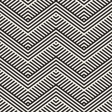 Abstract ZigZag Parallel Stripes. Stylish Ethnic Ornament. Vector Seamless .. Stockillustratie