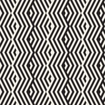 Abstract ZigZag Parallel Stripes. Stylish Ethnic Ornament. Vector Seamless .. Stockillustratie