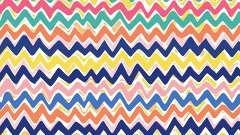 Abstract zigzag pattern background with colorful hand drawn stop motion ani.. Stock Footage 342046733