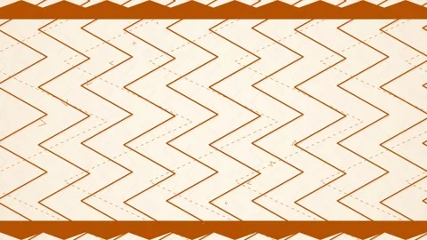 Abstract Zigzag Pattern Background with Dots and Stripes in Warm Tones Stock Footage 347561461