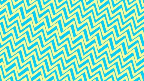 Abstract zigzag pattern in blue and yellow fills the frame with a lively, geo 库存插图