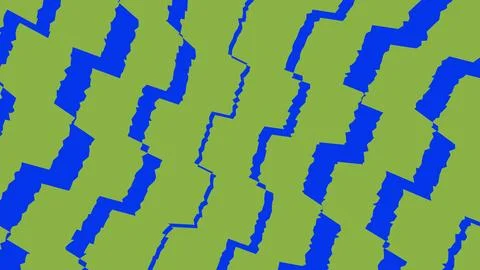 Abstract zigzag pattern with blue and green geometric lines Stockillustratie