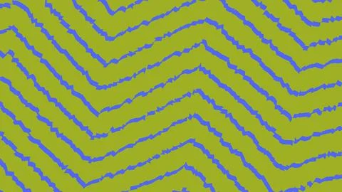 Abstract zigzag pattern with blue lines on olive green Illustrazione stock