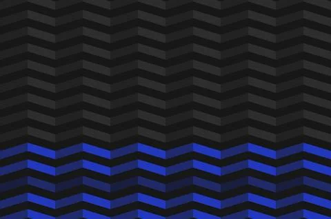 Abstract zigzag pattern with dark gray and vibrant blue color blocks Stock Illustration