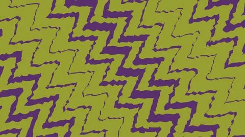 Abstract zigzag pattern in green and purple colors Stock Illustration
