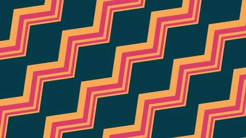 Abstract zigzag pattern motion background, in teal, pink, and orange Stock Footage 339621638